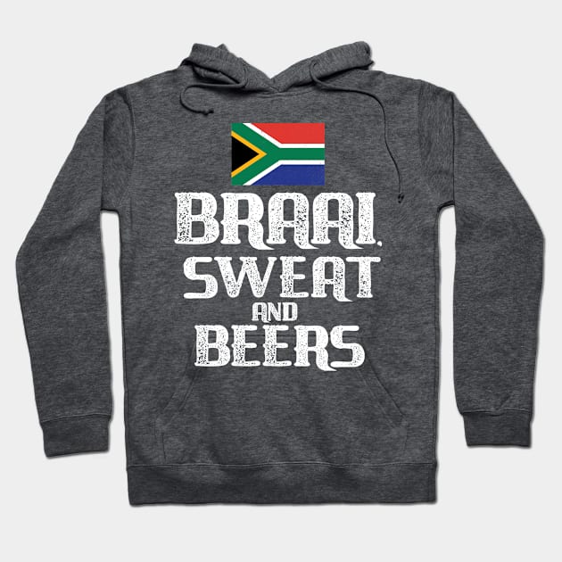 South African Braai Sweat and Beers Tshirt Hoodie by Antzyzzz